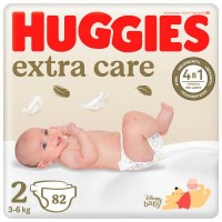 Підгузки Huggies Extra Care 2 (3-6 кг), 82 шт (5029053578088)