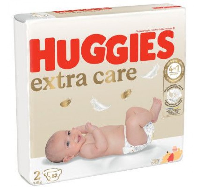 Huggies Підгузки Huggies Extra Care 2 (3-6 кг), 82 шт (5029053578088)