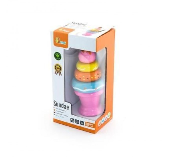 Viga Toys Ігровий набір Viga Toys Морозиво з фруктами. Полуничка (51321)