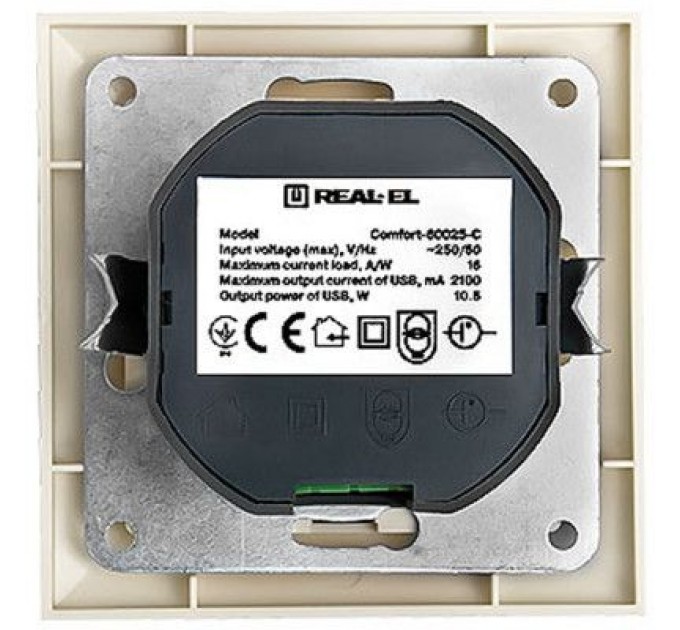 REAL-EL USB розетка REAL-EL Розетка USB (Comfort-60025-C)