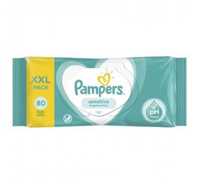 Pampers Дитячі вологі серветки Pampers Sens 80 шт (8001841041421)