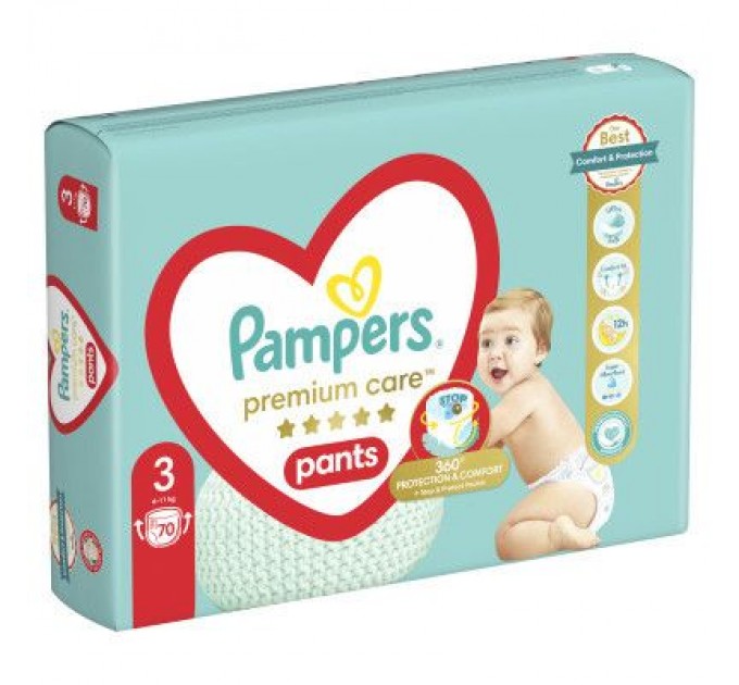 Pampers Підгузки Pampers Premium Care Pants Midi Розмір 3 70 шт (8001090759955)