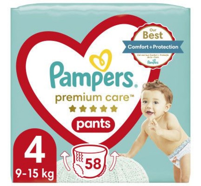 Pampers Підгузки Pampers Premium Care Pants Maxi Розмір 4 58 шт (8001090759993)