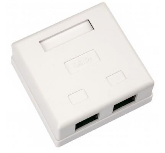 Комп'ютерна розетка RJ45x2 UTP cat.5e 8P8C Vinga (VCPRJ45O2)