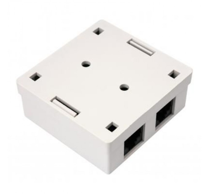 Комп'ютерна розетка RJ45x2 UTP cat.5e 8P8C Vinga (VCPRJ45O2)