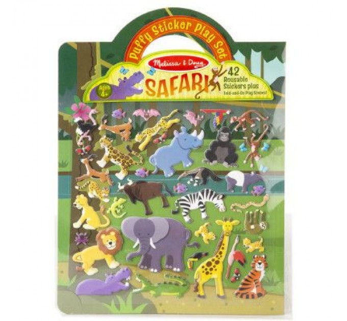 Melissa&Doug Набір для творчості Melissa&Doug Об'ємні багаторазові наліпки Сафарі (MD9106)