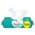 Pampers Дитячі вологі серветки Pampers Sensitive 52 шт (8001841041391)