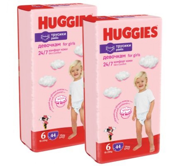 Huggies Підгузки Huggies Pants 6 M-Pack 15-25 кг для дівч. 88 шт (5029054568217)
