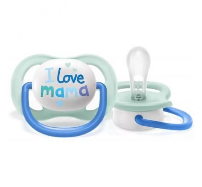 Philips AVENT Пустушка Philips AVENT Ultra Air I love… для хлопчиків 0-6 міс (SCF080/01)