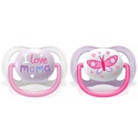 Пустушка Philips AVENT Ultra Air I love… для дівчат 0-6 міс (SCF080/02)