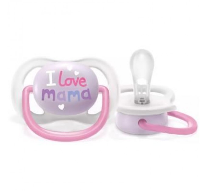 Philips AVENT Пустушка Philips AVENT Ultra Air I love… для дівчат 0-6 міс (SCF080/02)