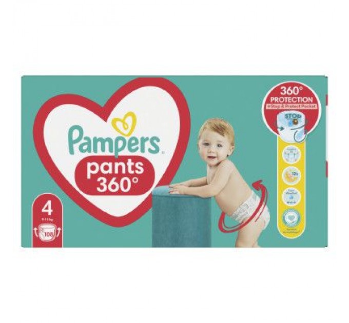 Pampers Підгузки Pampers трусики Maxi Pants Розмір 4 (9-15 кг) 108 шт (8006540069448)