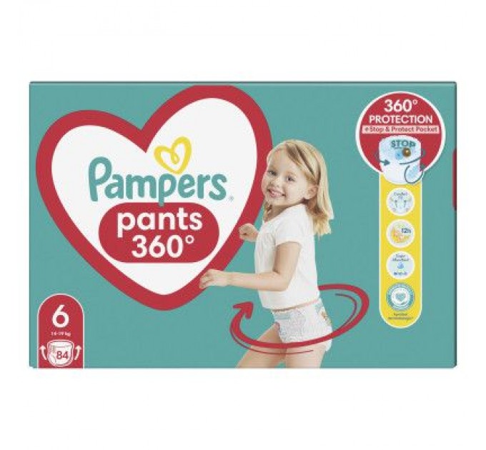 Pampers Підгузки Pampers трусики Pants Giant Розмір 6 (14-19 кг) 84 шт (8006540069530)