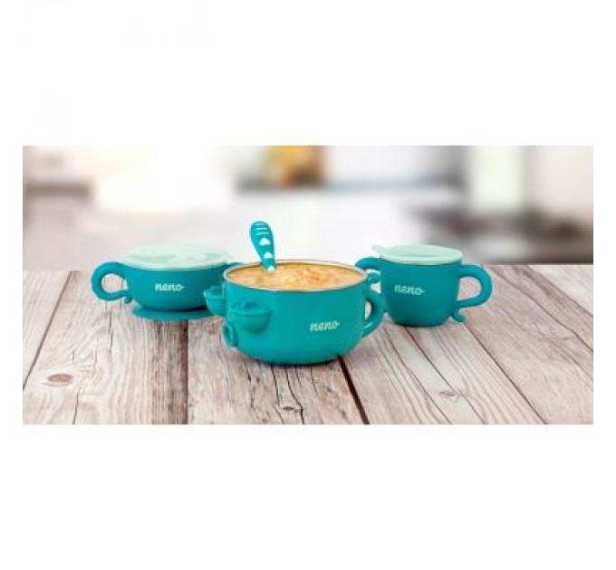 Neno Набір дитячого посуду Neno Polpo блакитний (5902479672281)