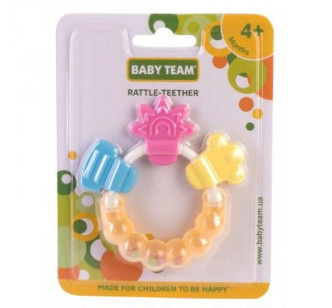 Baby Team Прорізувач Baby Team Брязкальце Квіточка (8410)