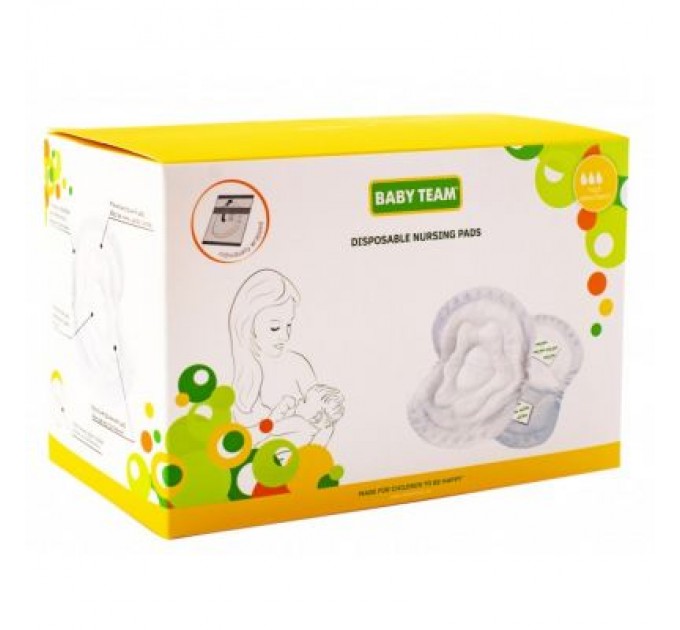 Baby Team Вкладиш для бюстгальтера Baby Team Basic 60 шт. (0025)