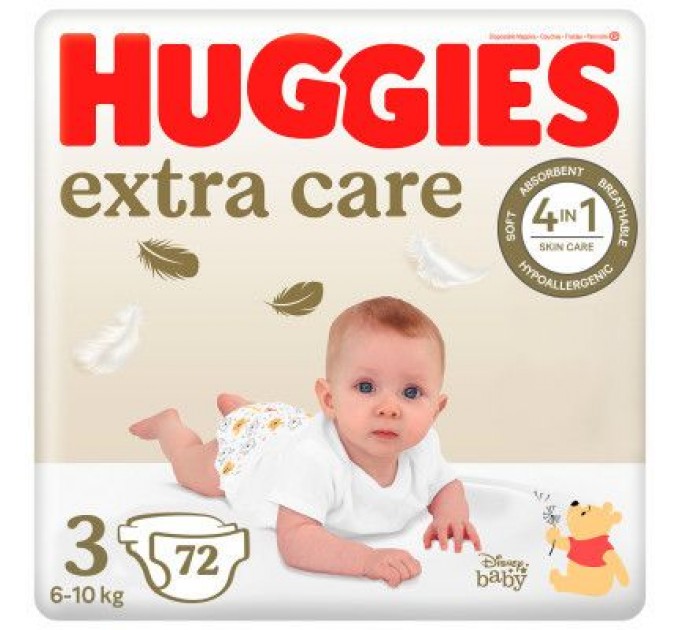Huggies Підгузки Huggies Extra Care 3 (6-10 кг) 72шт (5029053578095)