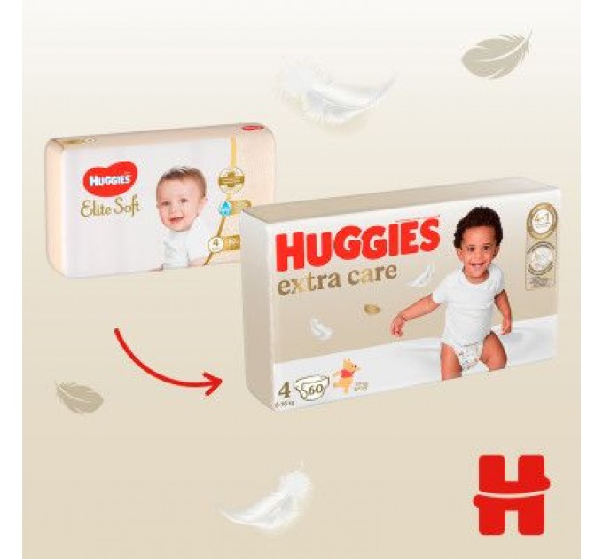 Huggies Підгузки Huggies Extra Care 4 (8-16 кг) 60 шт (5029053578118)