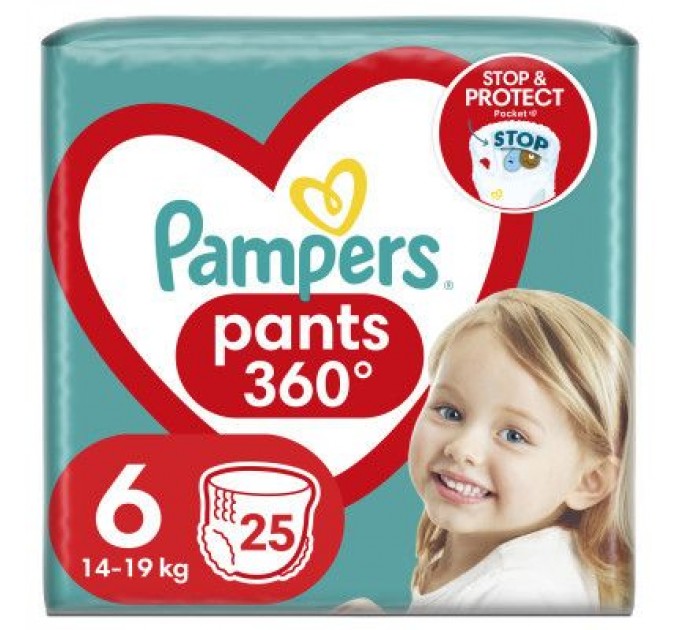 Pampers Підгузки Pampers трусики Pants Giant Розмір 6 (14-19 кг) 25 шт (8006540069745)