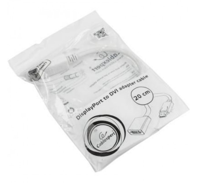 Перехідник DisplayPort to DVI Cablexpert (A-DPM-DVIF-002-W)