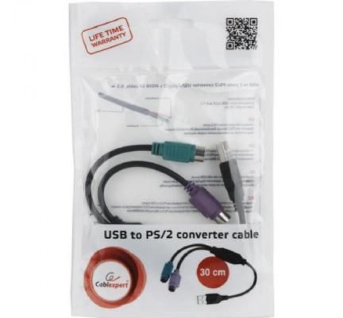 Cablexpert Перехідник USB to PS/2 Cablexpert (UAPS12-BK)
