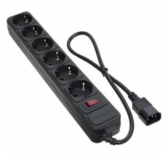 Patron Мережевий фільтр живлення Patron 0.5 m3*1mm2 (SP-1062U) 6 розеток BLACK (EXT-PN-SP-1062U)