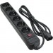 Patron Мережевий фільтр живлення Patron 2 m3*1mm2 (SP-1065U) 6 розеток BLACK (EXT-PN-SP-1065U)