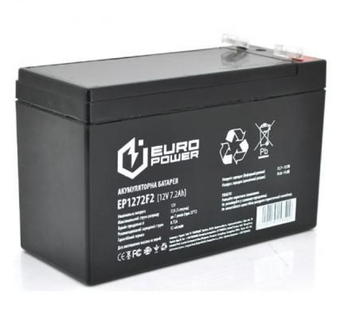 Europower Батарея до ДБЖ Europower 12В 7.2 Ач (EP12-7.2F2)