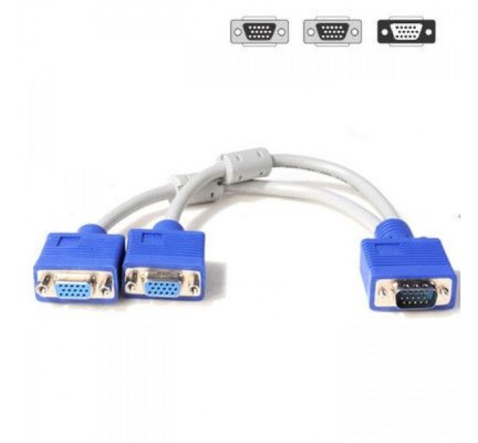 Перехідник VGA M to 2 VGA F 10 cm Atcom (10800)