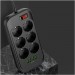 ColorWay Мережевий фільтр живлення ColorWay CW-CHE64B, 6 розеток/4USB Black (CW-CHE64B)