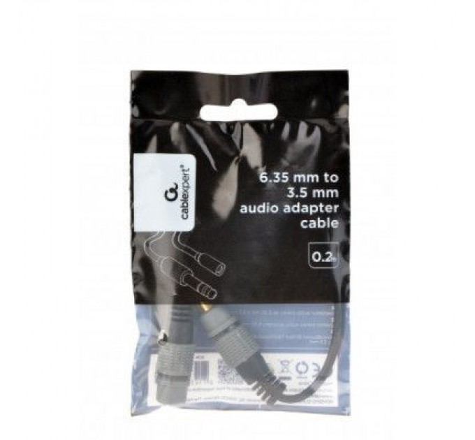 Cablexpert Перехідник 6.35мм M / F 3.5 мм Cablexpert (A-63M35F-0.2M)