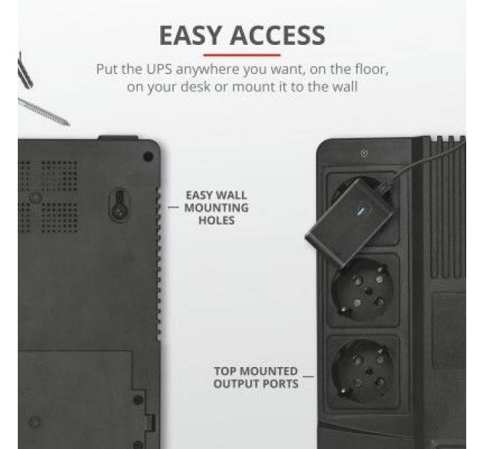 Trust Пристрій безперебійного живлення Trust Maxxon 800VA UPS (23326_TRUST)
