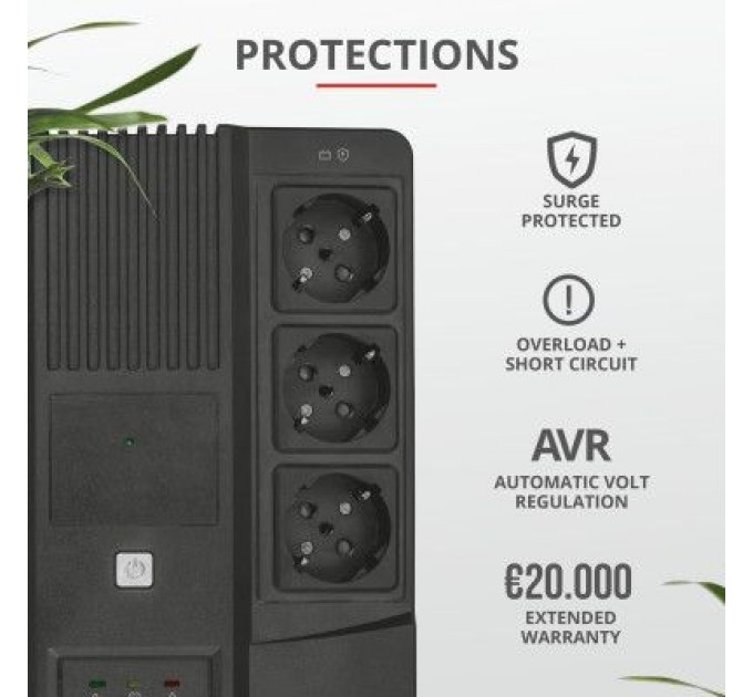 Trust Пристрій безперебійного живлення Trust Maxxon 800VA UPS (23326_TRUST)
