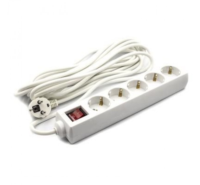 Мережевий фільтр живлення PowerPlant 7 м, 5 розеток, 3x1мм2 (PPSA08M70S5)