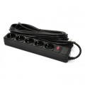 Patron Мережевий фільтр живлення Patron 10 m3*1mm2 (SP-10510) 5 розеток BLACK (EXT-PN-SP-10510)