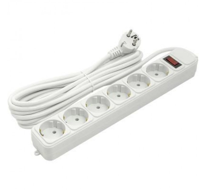 PowerPlant Мережевий фільтр живлення PowerPlant 5 м, 6 розеток (JY-1057/5) (PPSA10M50S6)