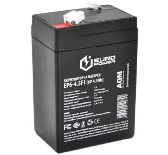 Europower Батарея до ДБЖ Europower 6В 4.5Ач (EP6-4.5F1)