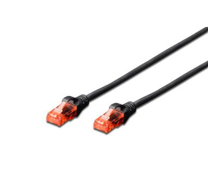 Digitus Патч-корд 0.5м, CAT 6 UTP, AWG 26/7, Cu, LSZH, black Digitus (DK-1617-005/BL)