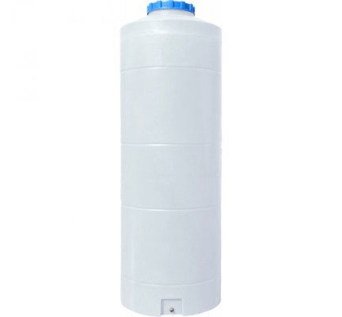 Ємність для води Пласт Бак вертикальна харчова 1000 л вузька біла (1210)