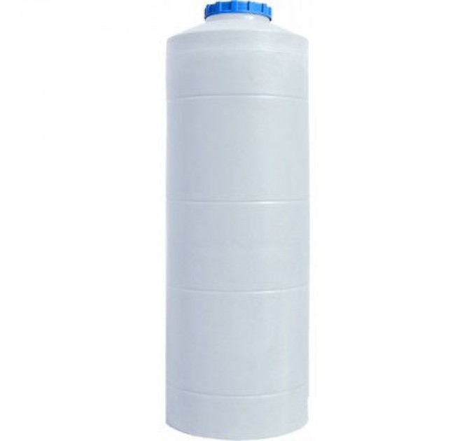 Ємність для води Пласт Бак вертикальна харчова 1000 л вузька біла (1210)