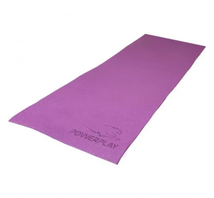 PowerPlay Килимок для йоги PowerPlay 4010 PVC Yoga Mat 173 x 61 x 0.6 см Лавандовий (PP_4010_Lavender_(173*0,6))