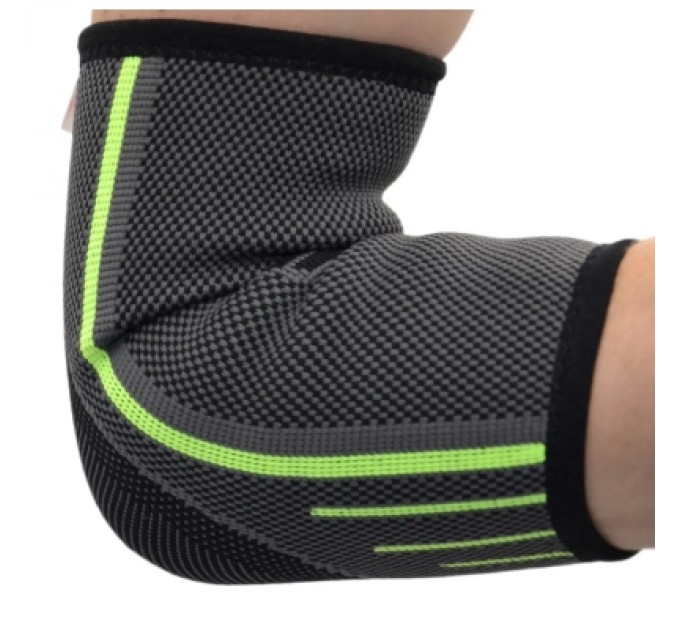 MadMax Фіксатор ліктя MadMax MFA-283 3D Compressive elbow support Dark grey/Neon green S (MFA-283_S)