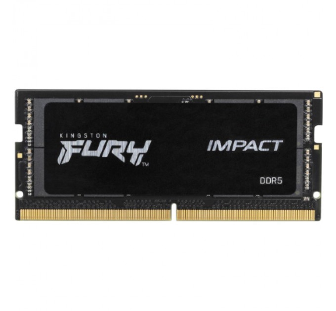 Kingston Fury (ex.HyperX) Модуль пам'яті для ноутбука SoDIMM DDR5 16GB 4800 MHz FURY Impact Kingston Fury (ex.HyperX) (KF548S38IB-16)