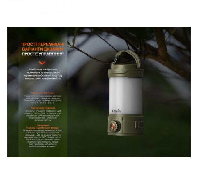 Ліхтар Fenix кемпінговий CL26R Pro Темно-зелений (CL26RPROGR)