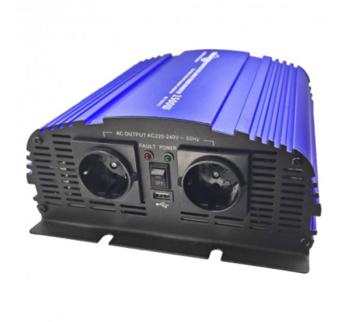 Tommatech Автомобільний інвертор 12V/220V MS-1500 1800W, approximate sinusoid, USB, Shuko*2 Tommatech (29446)