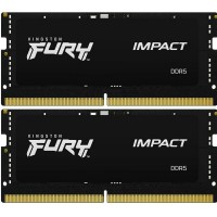 Модуль пам'яті для ноутбука SoDIMM DDR5 32GB (2x16GB) 5600 MHz Impact Black Kingston Fury (ex.HyperX) (KF556S40IBK2-32)
