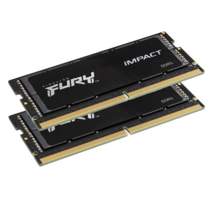 Kingston Fury (ex.HyperX) Модуль пам'яті для ноутбука SoDIMM DDR5 32GB (2x16GB) 5600 MHz Impact Black Kingston Fury (ex.HyperX) (KF556S40IBK2-32)