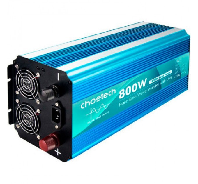 Choetech Автомобільний інвертор Choetech 12/220V 800Вт, з функцією ДБЖ, чиста синусоїда (INV-C800WUPS-EU)