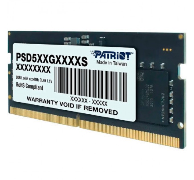 Patriot Модуль пам'яті для ноутбука SoDIMM DDR5 8GB 4800 MHz Patriot (PSD58G480041S)