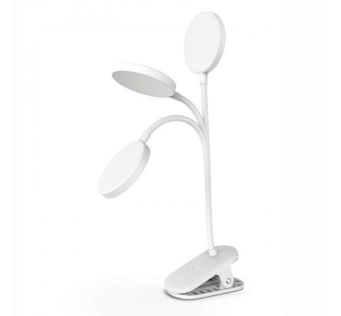 ColorWay Настільна лампа ColorWay Flexible & Clip 2, 3.5W, battery 1800 mAh (CW-DL10FCB-W)